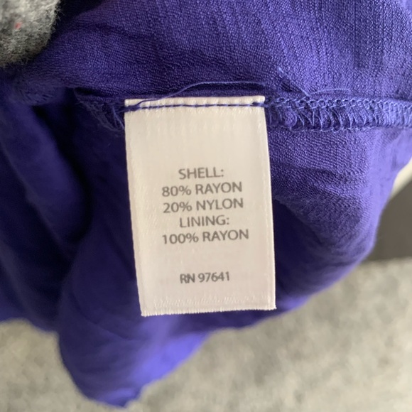 J. Jill Tiered Maxi Dress Royal Purple Spring Summer Flowy Women’s XL NWT - Picture 4 of 4